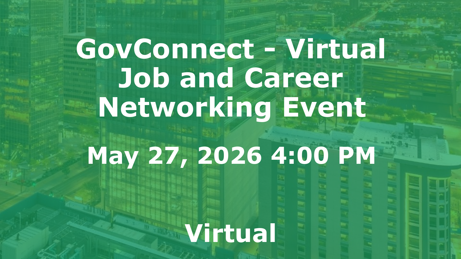 GovConnect - Virtual Job and Career Networking Event event image